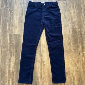 OshKosh B’Gosh Kids Velvet Navy Blue Adjustable Waist Pants Trousers Size 10